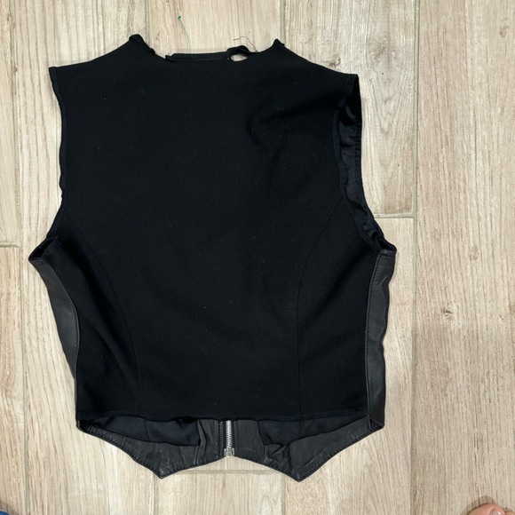black pleather zip vest - Picture 7 of 8